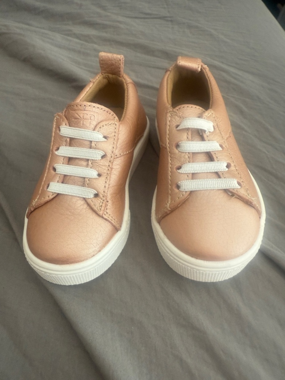 Kids Metallic Pink Lace-Up Sneakers